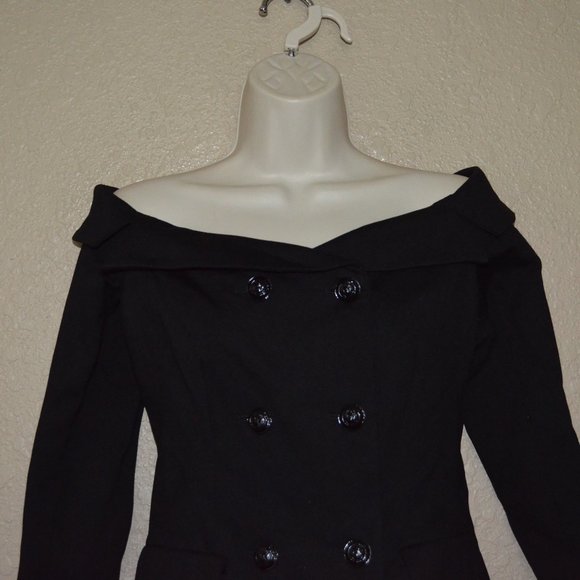 NWT $488 Sz 4 L'AGENCE Stephan Black Off Shoulder Jacket Blazer - Picture 5 of 12